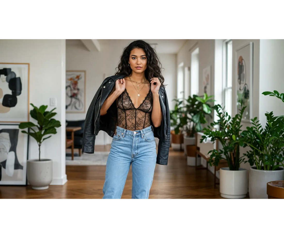 Chic & Casual: Styling Lingerie Bodysuits with Jeans