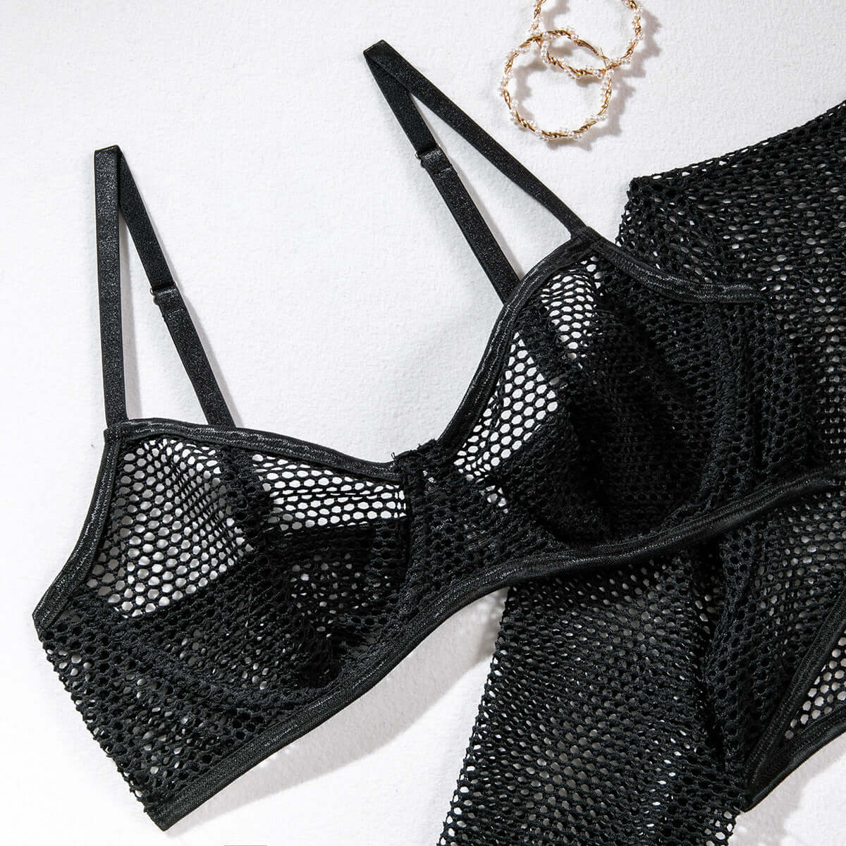 Mesh Rocker Lingerie Set
