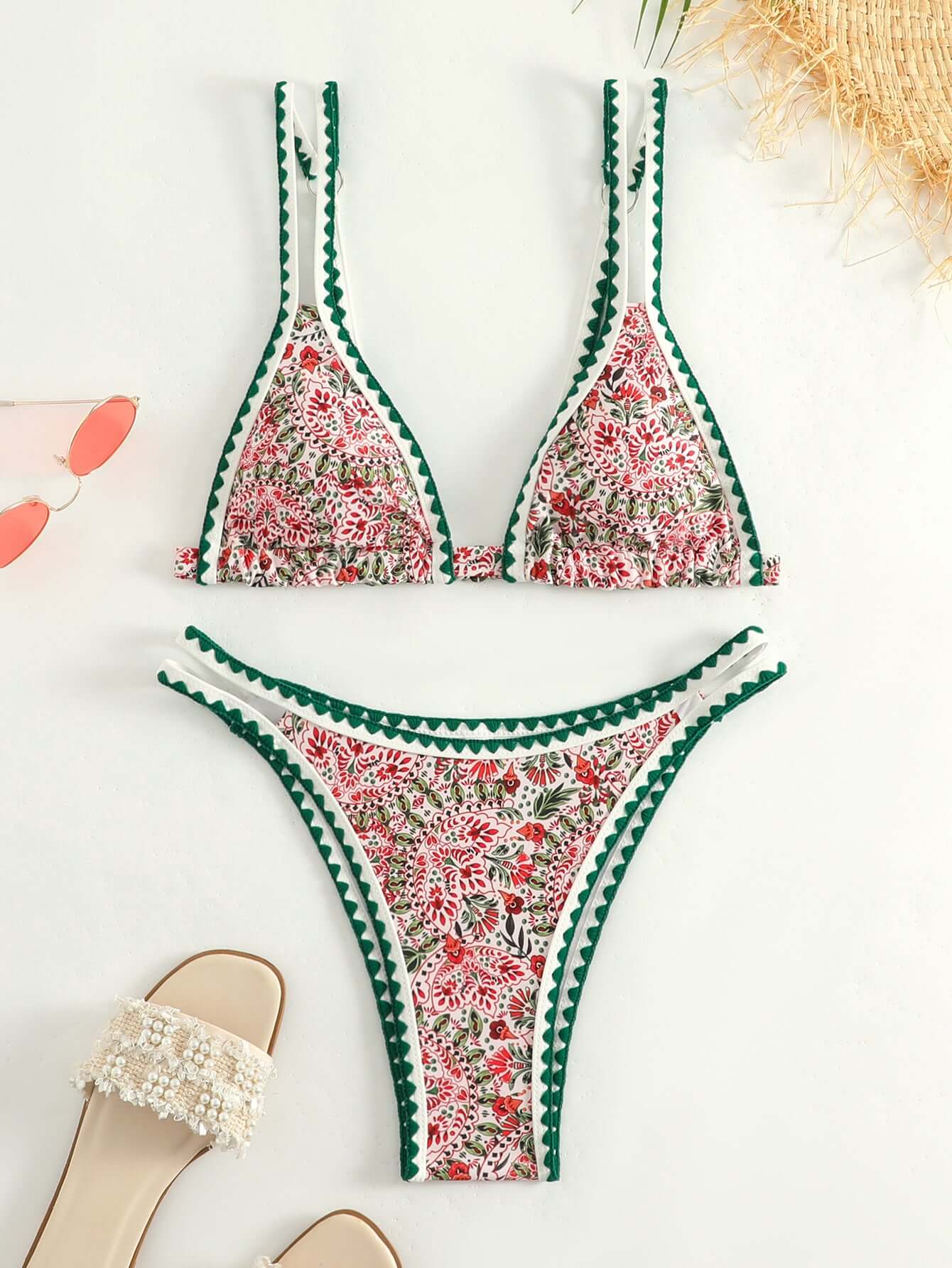 Vintage Split Hip Cheeky Bikini