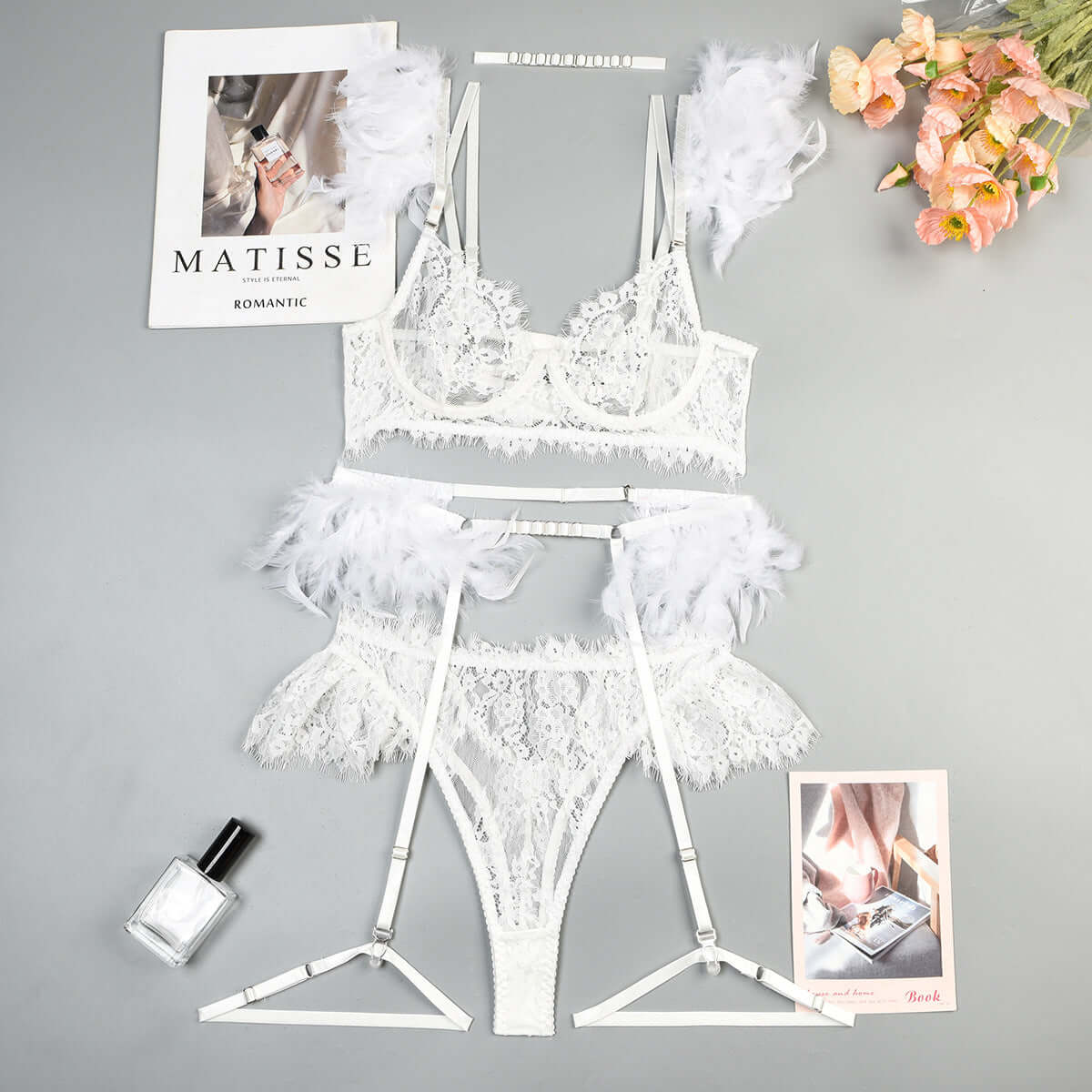 Flyaway Frayed Lace Set