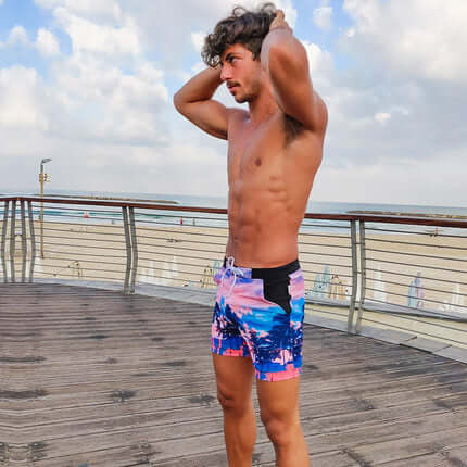 Tropical Sunset Trunks