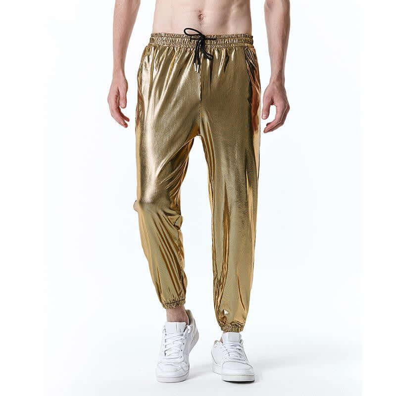 Mens Metallic Joggers