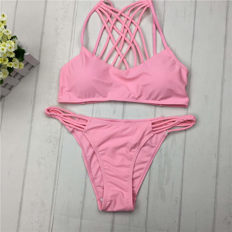 Cheeky Twisted Halter Bikini