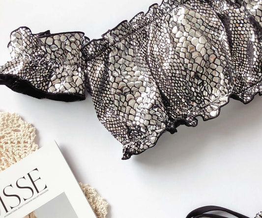 Python Off Shoulder Thong Bikini