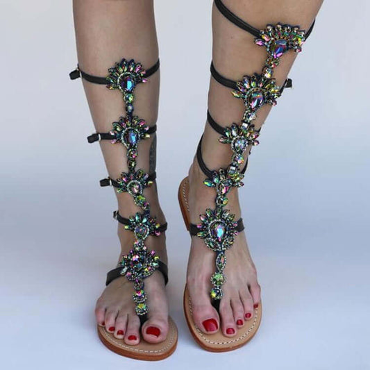 Sexy Roman Sandals With Rhinestones