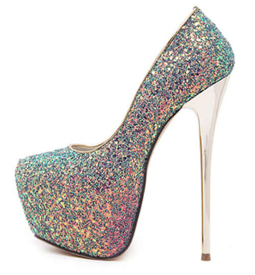 Sequined Stiletto High Heels