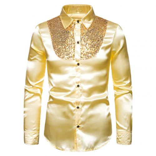 Sequined Long Sleeve Button Down