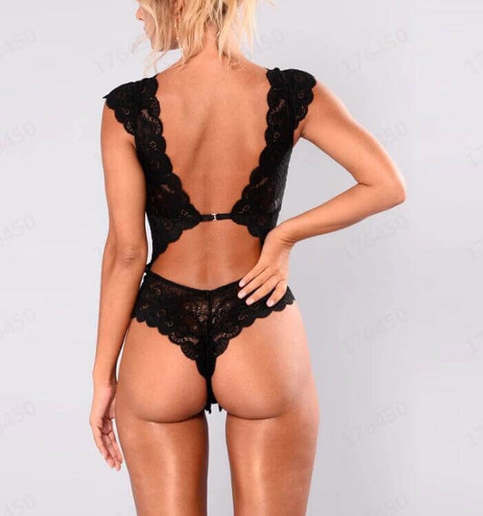 Michelle Plunging Lace Bodysuit