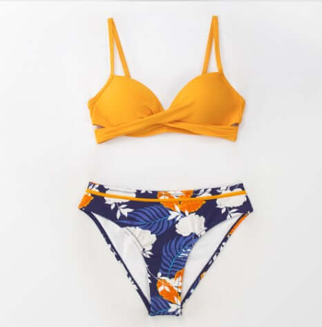 Sexy Thong Two-Piece Swimsuit Orange