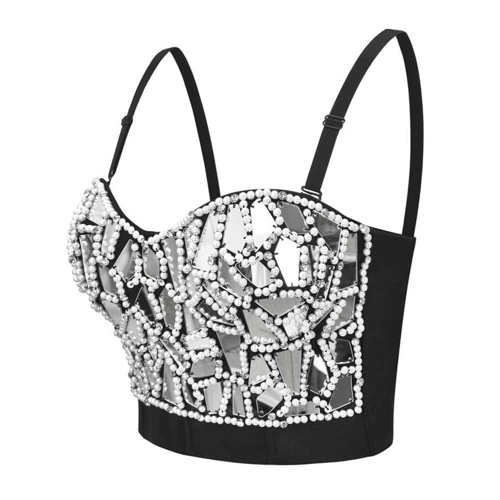 Metalglass Crop Top