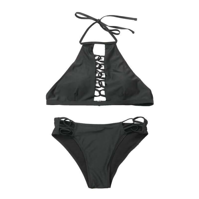 X Bust Halter Top Bikini