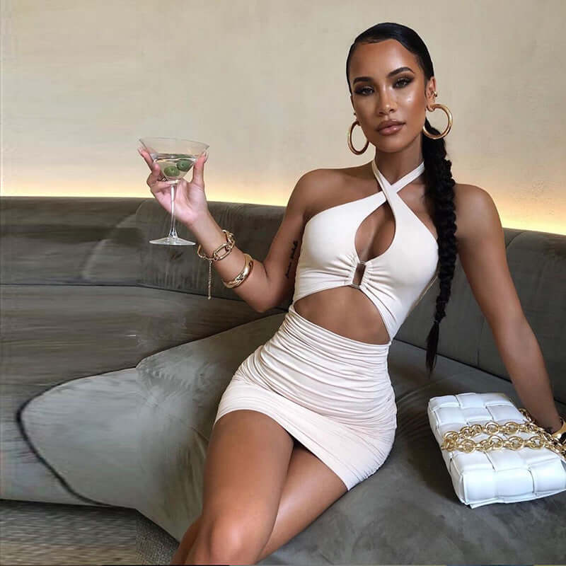 Sexy Teardrop Halter Dress