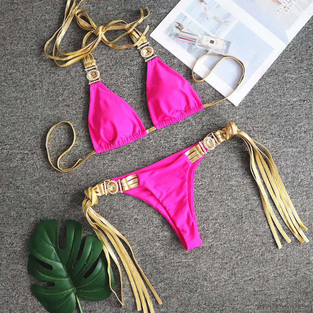 Sexy Golden Connections Bikini
