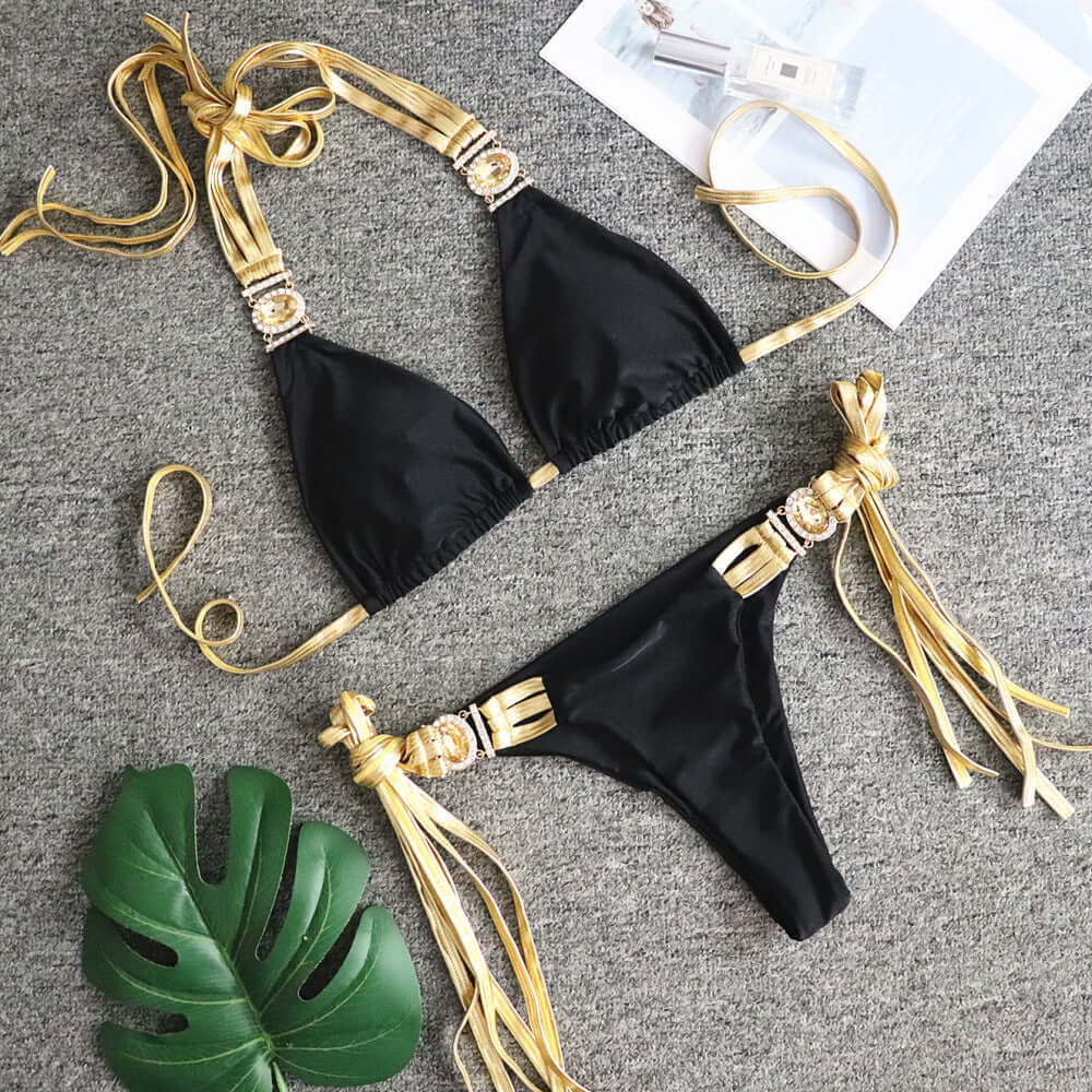 Sexy Golden Connections Bikini