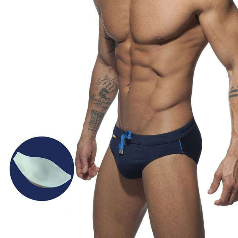 Rainbow Pocket Swim Brief with Enhancing Pouch