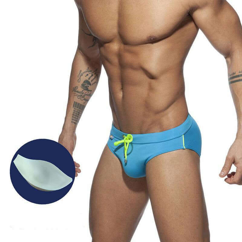 Rainbow Pocket Swim Brief with Enhancing Pouch