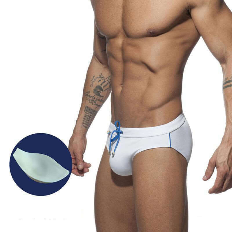 Rainbow Pocket Swim Brief with Enhancing Pouch