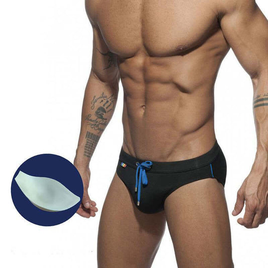 Rainbow Pocket Swim Brief with Enhancing Pouch
