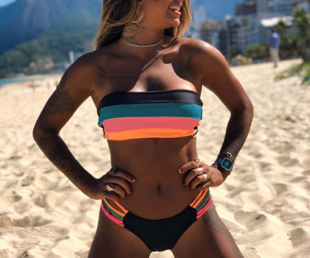 Retrowave Thong Bikini