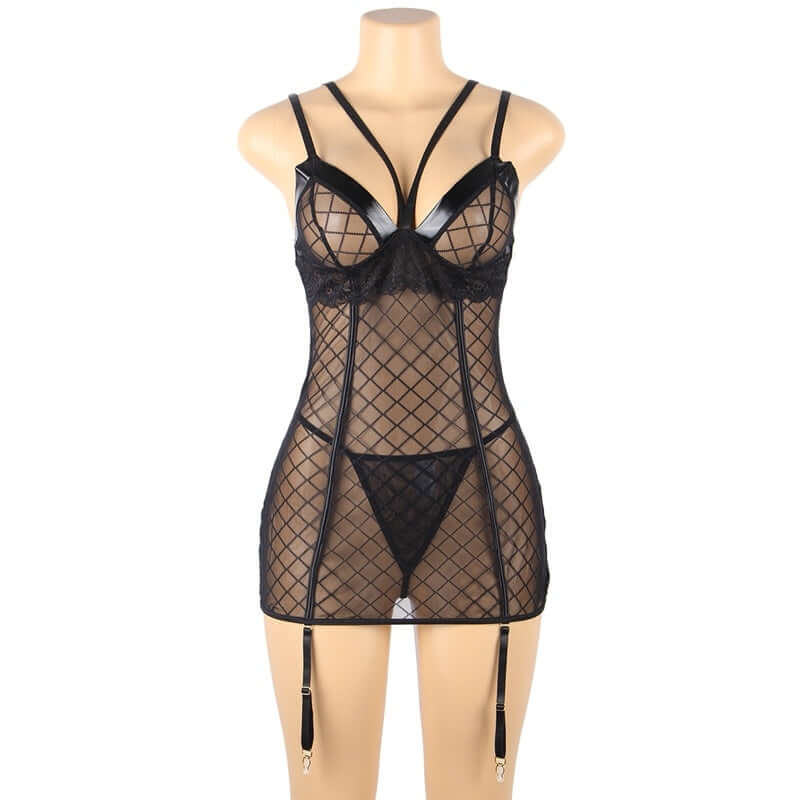 Nicki's Gartered Dress Lingerie Set
