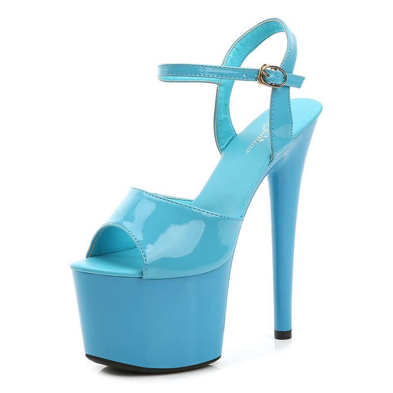 Leather Fish Toe High Heels