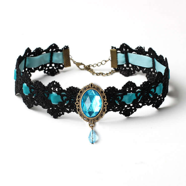 Gothic Lace Choker Necklace Set of 7