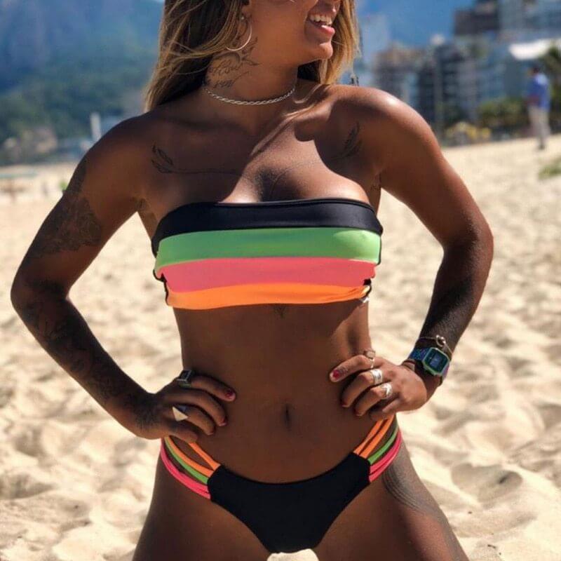 Retrowave Thong Bikini