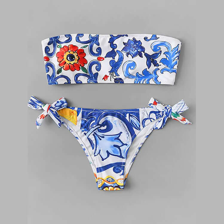 Simple Southern Strapless Cheeky Bikini