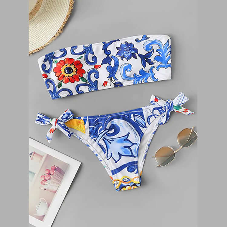 Simple Southern Strapless Cheeky Bikini