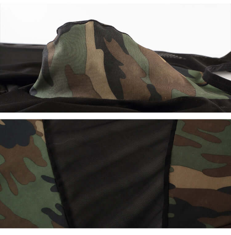 Men's Camo See Through Jumpsuit