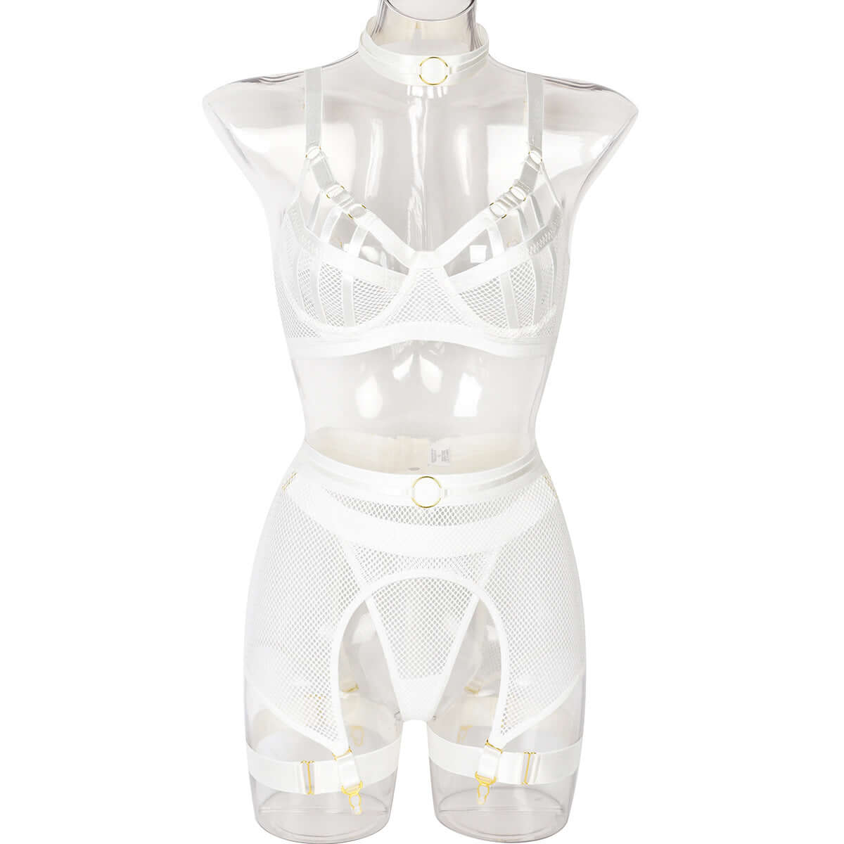 Three Bar Mesh Lingerie Set