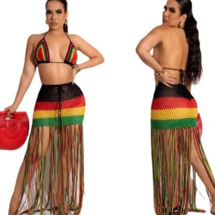 Rasta Tassel Beach Dress