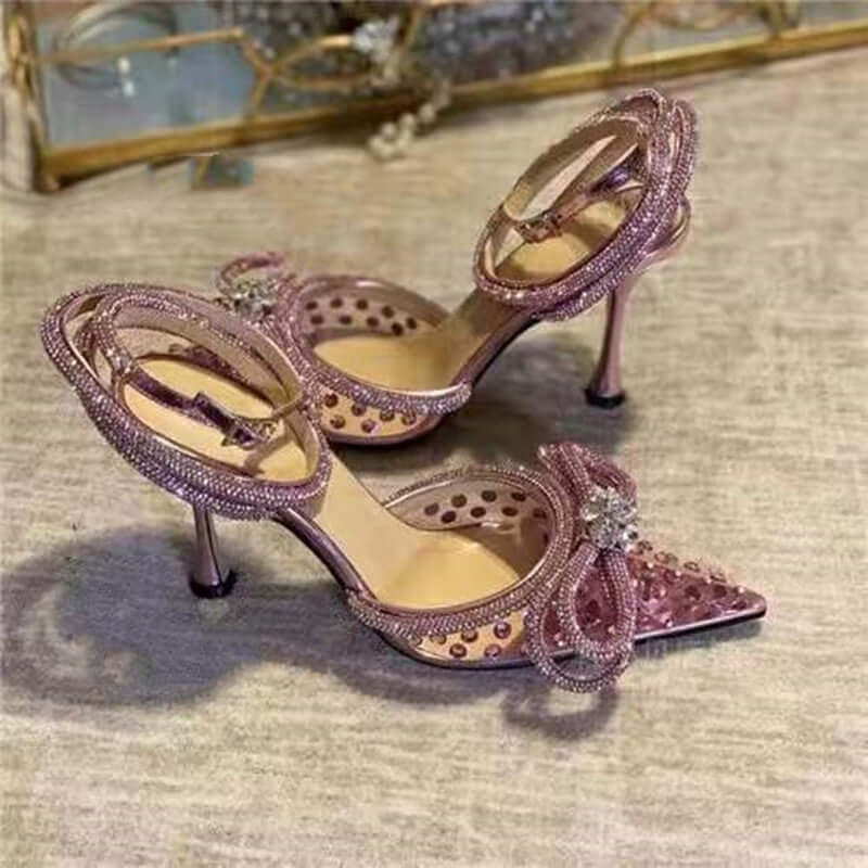 Rhinestone Transparent High Heels