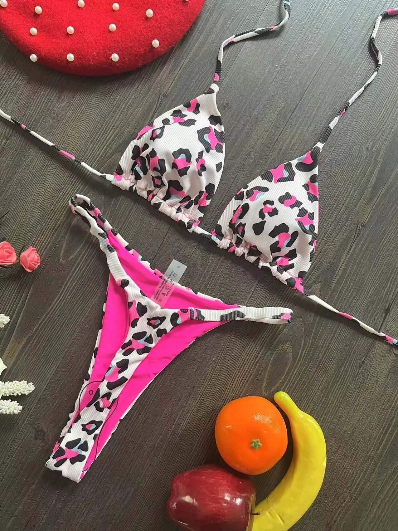 Textured Mini Thong Bikini