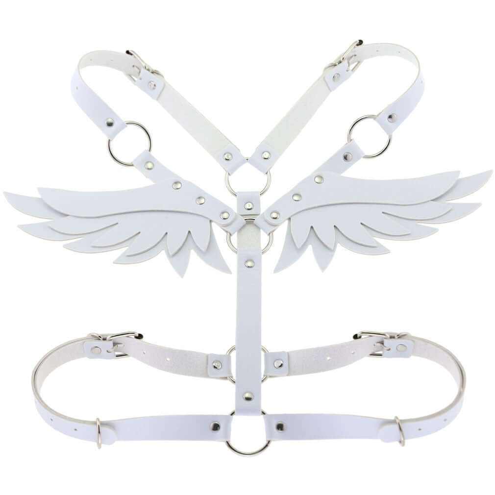 Winged Leather Harness Set