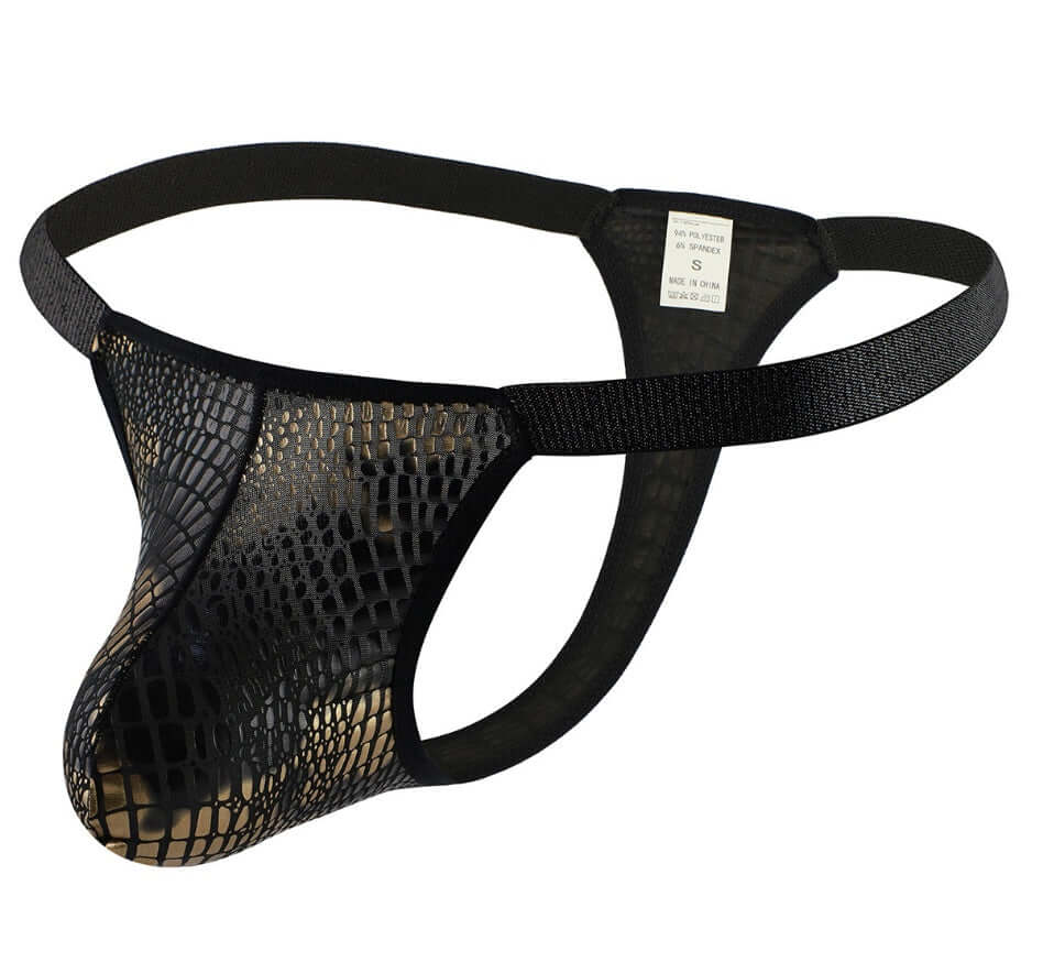 Croc Style Metallic Cock Thong