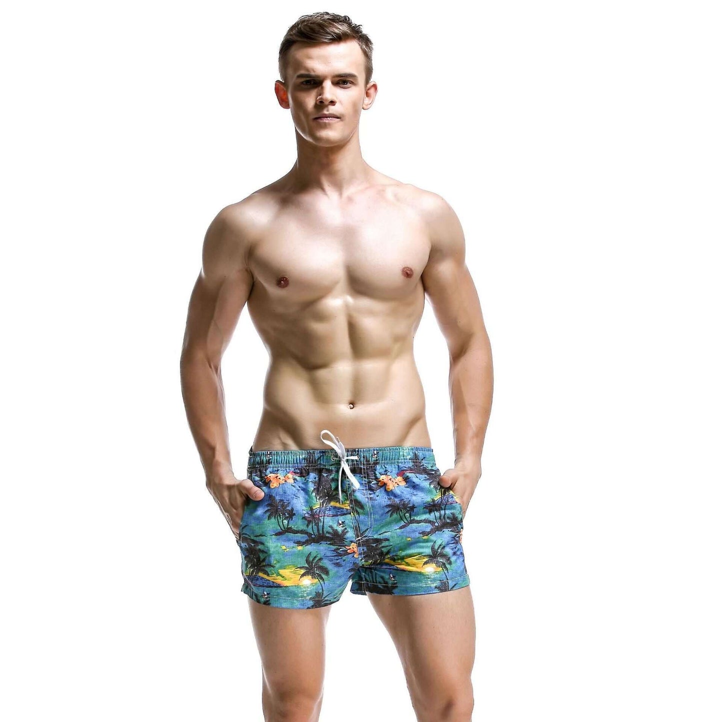Floral Short Seam Swim Shorts