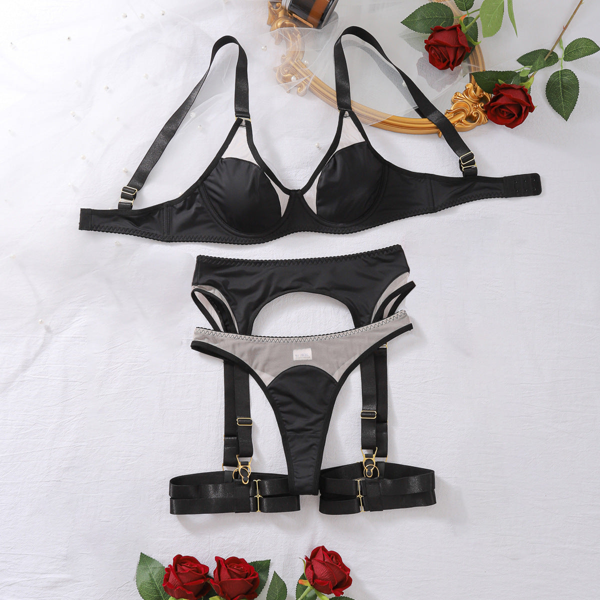 Sheer Tie Bow Five-piece Set