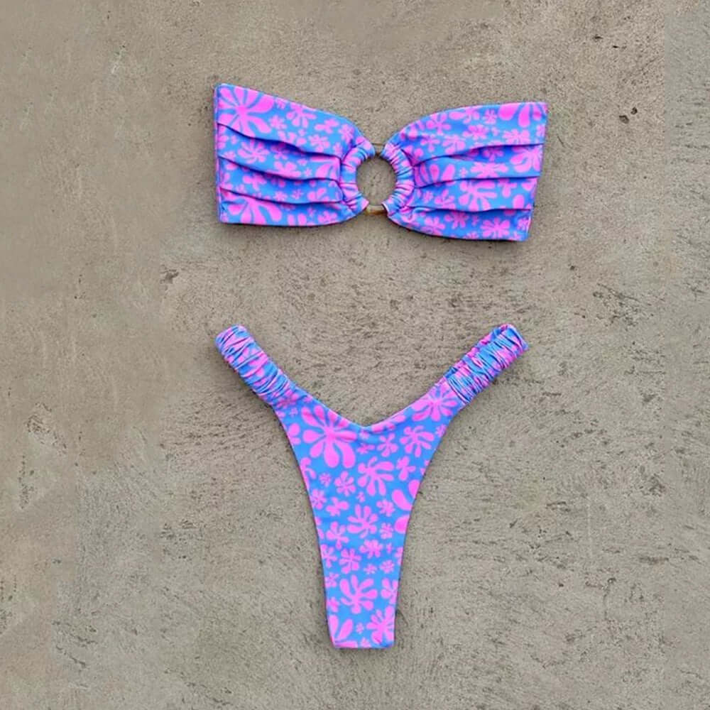 Scrunched Strapless Bikini
