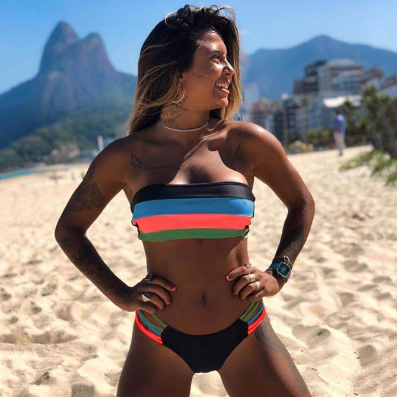 Retrowave Thong Bikini