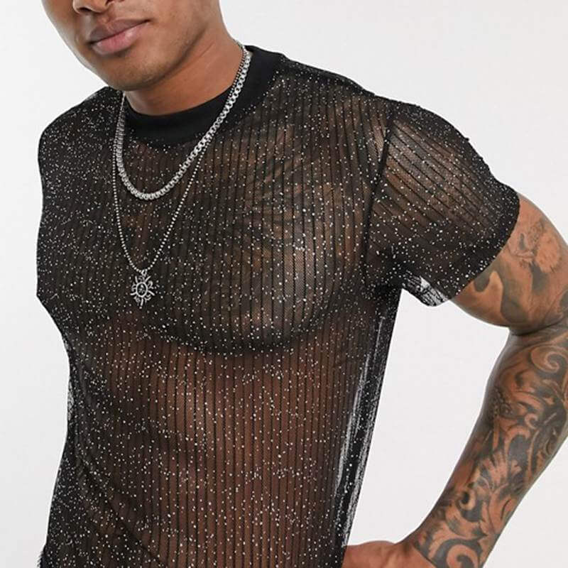 Men's Mesh Shimmer Tee