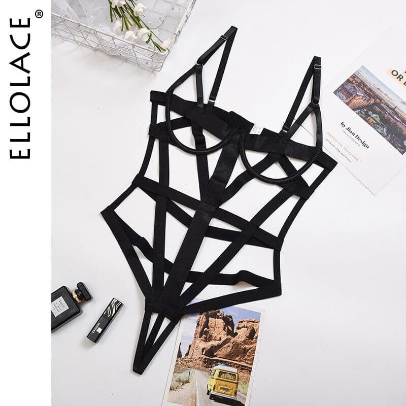 Strapped Cross-over Sexy Bodysuit