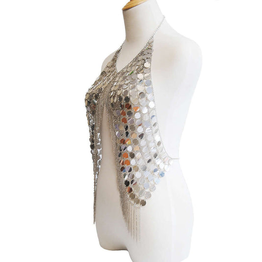 Sequin Body Chain Top