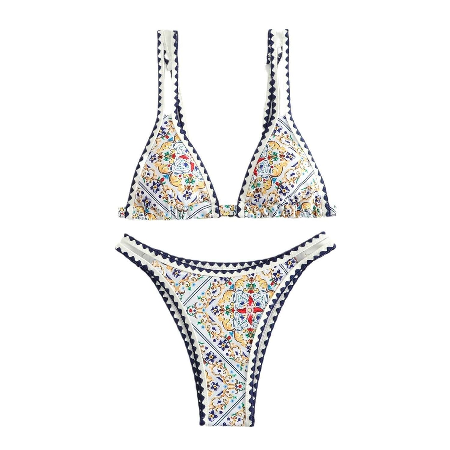 Vintage Split Hip Cheeky Bikini
