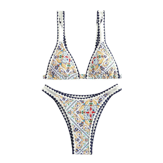 Vintage Split Hip Cheeky Bikini