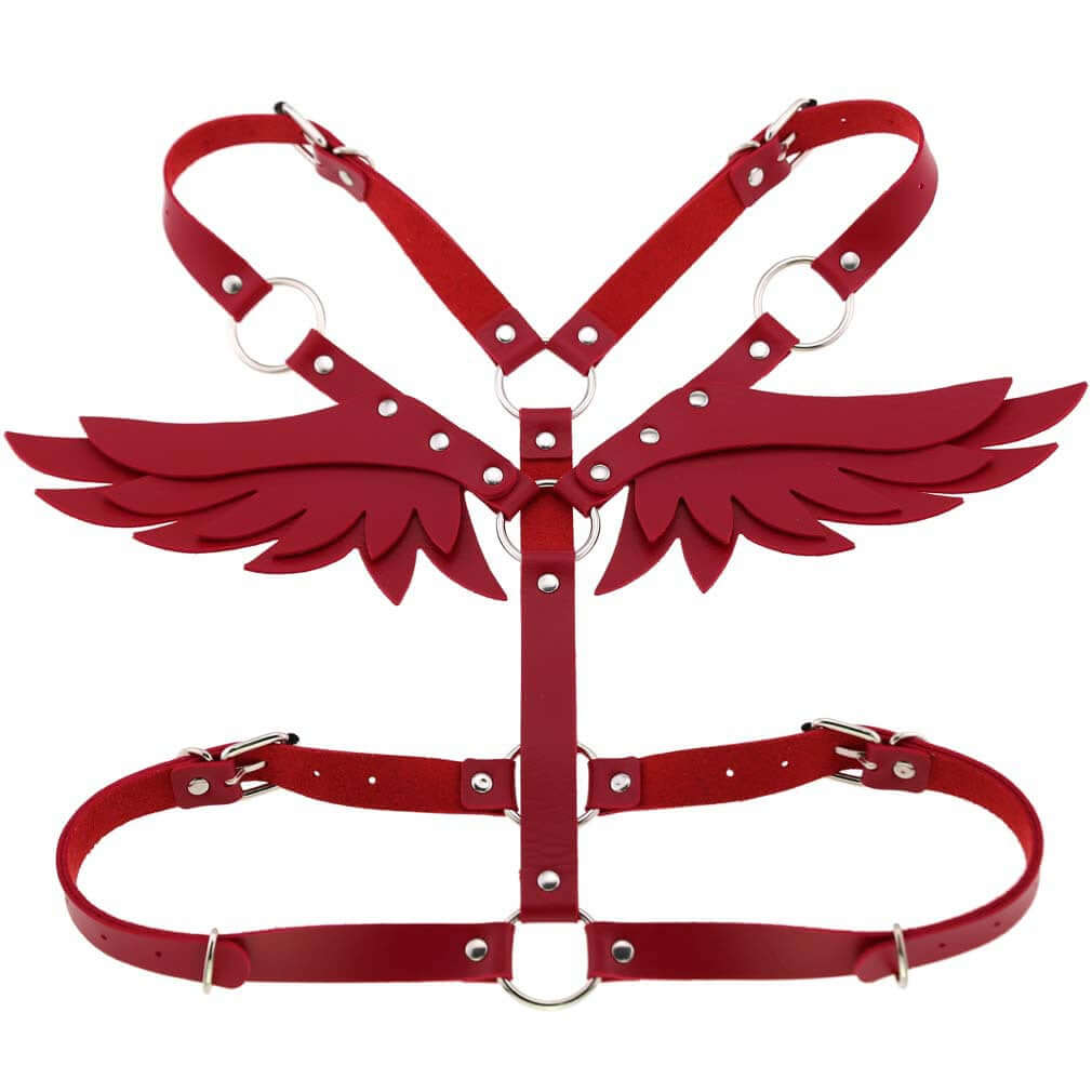 Winged Leather Harness Set