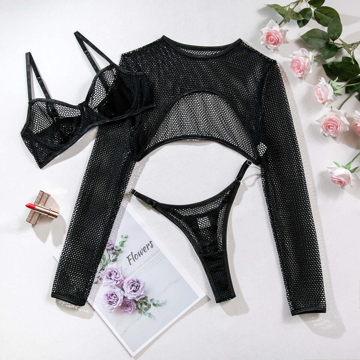 Mesh Rocker Lingerie Set