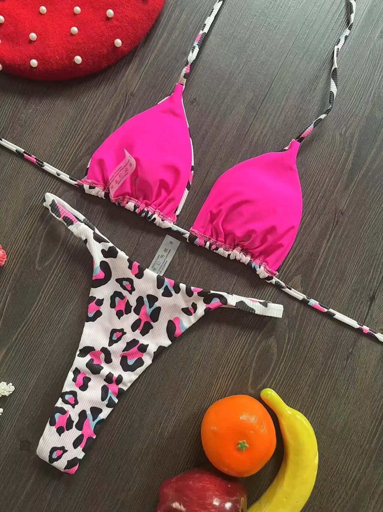 Textured Mini Thong Bikini