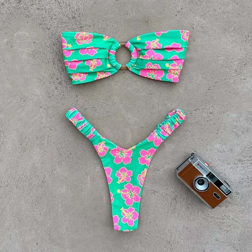Scrunched Strapless Bikini