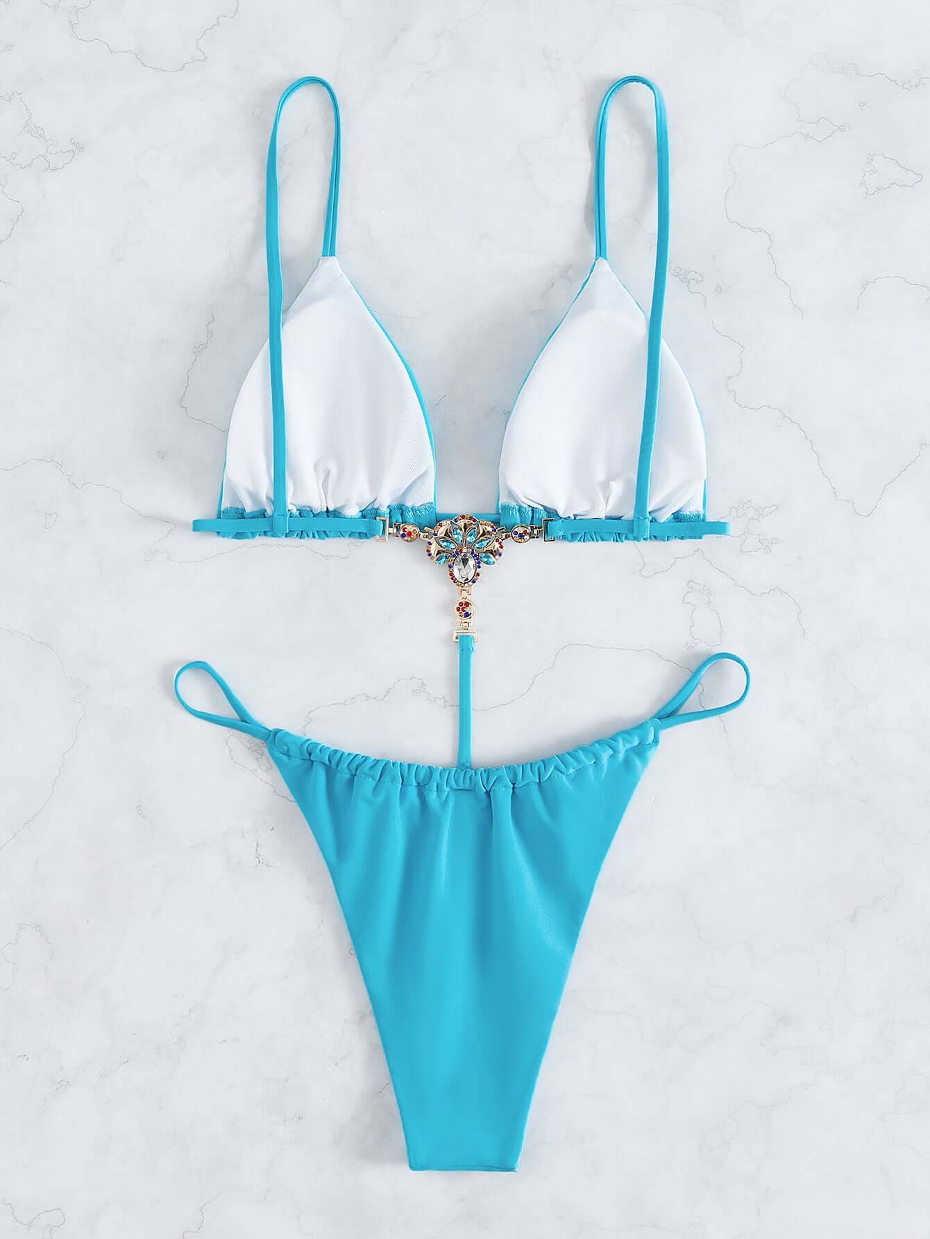Spine Stones Lines Bikini